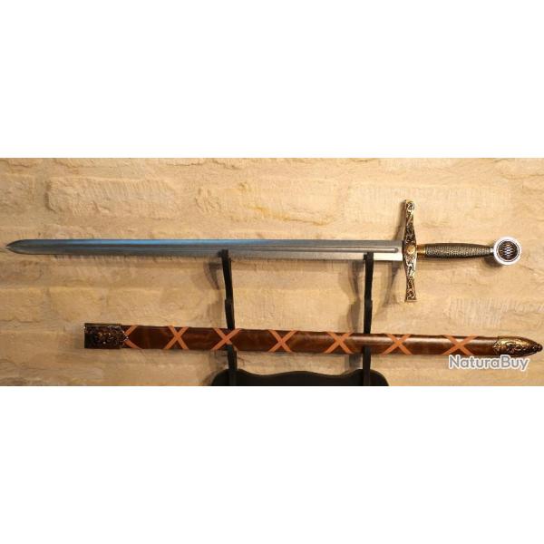 MOYEN AGE �p�e EXCALIBUR m�di�vale ou HEROIC FANTASY COSPLAYEUR avec fourreau ref EBR24EEE009