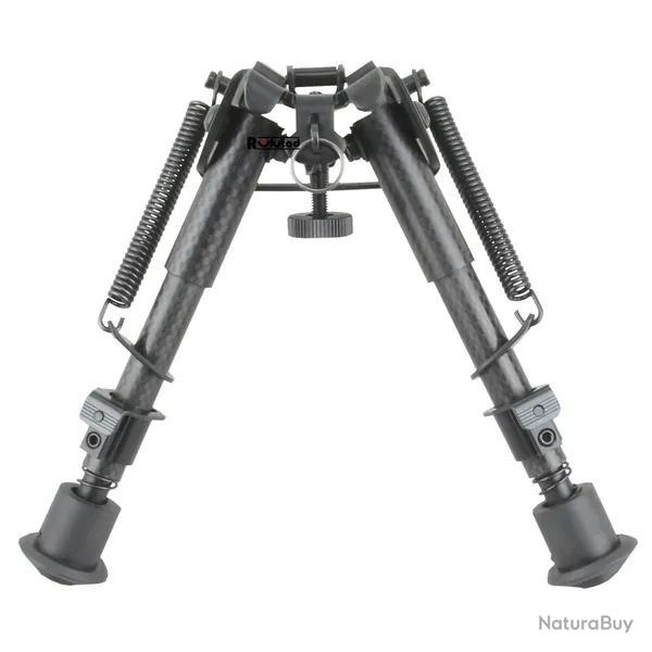 Bipied 6-9 en Carbone avec Adaptateur Grenadi�re et Rail Weaver, Pieds R�tractables 6N - Rokstad