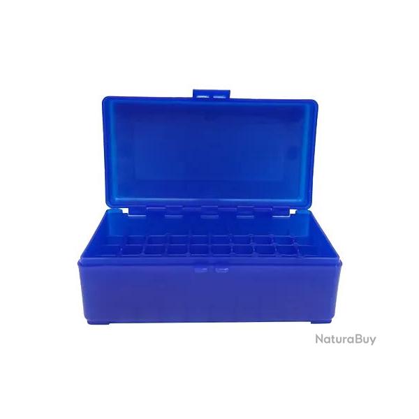 Bo�te de Rangement Bleue 50 Munitions Cal 357 Megaline