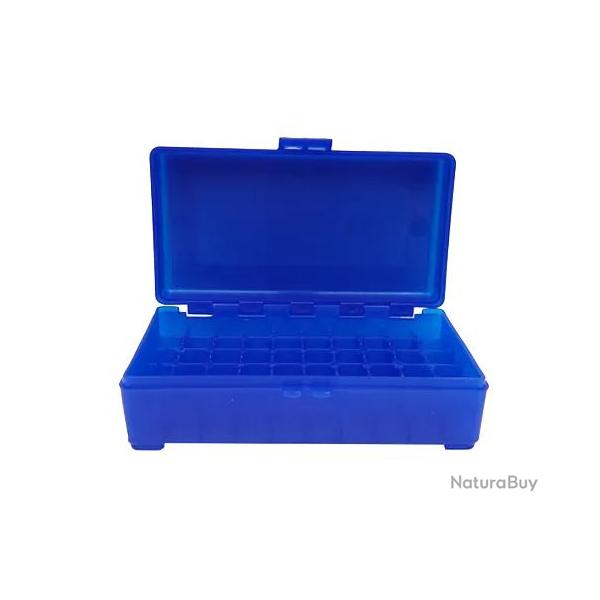 Bo�te de Rangement Bleue 50 Munitions Cal 9mm - Megaline