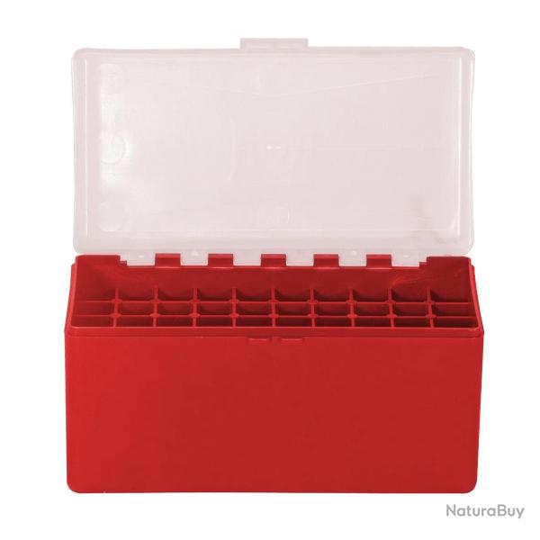 Bo�te de Rangement Rouge Couvercle Transparent 50 Munitions Cal 30-06 Megaline