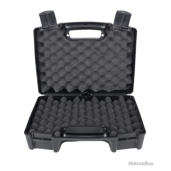 Mallette Arme de Poing � 2 Attaches avec Mousse Alv�ol�e 37,5x28x13 cm Megaline