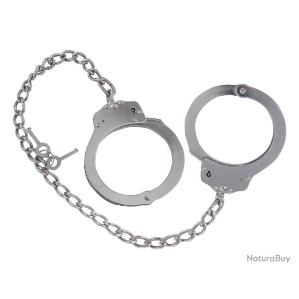 Menottes de Chevilles en Acier Nickel�es 45 cm - Clovx