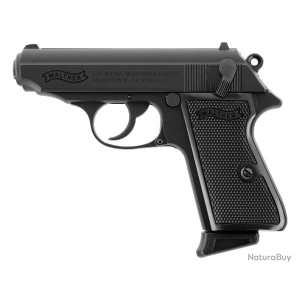 Pistolet Walther PPK/S Noir BBS 6mm Gaz 1,0 J