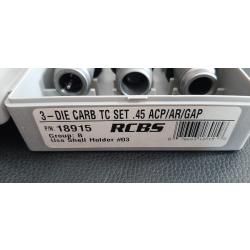 Jeu d'outils RCBS carbure .45 ACP