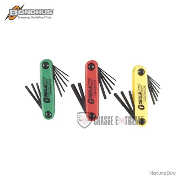 Jeu de Cl�s Hexagonales SAE/M�triques et Torx BONDHUS Gorilla Grip