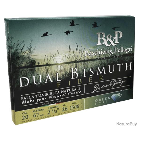 Cartouches B&P Calibre 20/67 Dual Bismuth 26 g N�4+5 Bourre grasse (Id�al pour les vieux fusils)