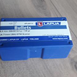 Ogives Lapua - 100 Projectiles Cal 6,5 - 139 grs Scenar - GB458 - 4PL6018