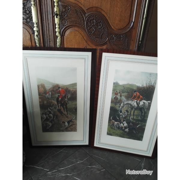 estampes de chasse � cours anglaise de Alfred Charles Havell
