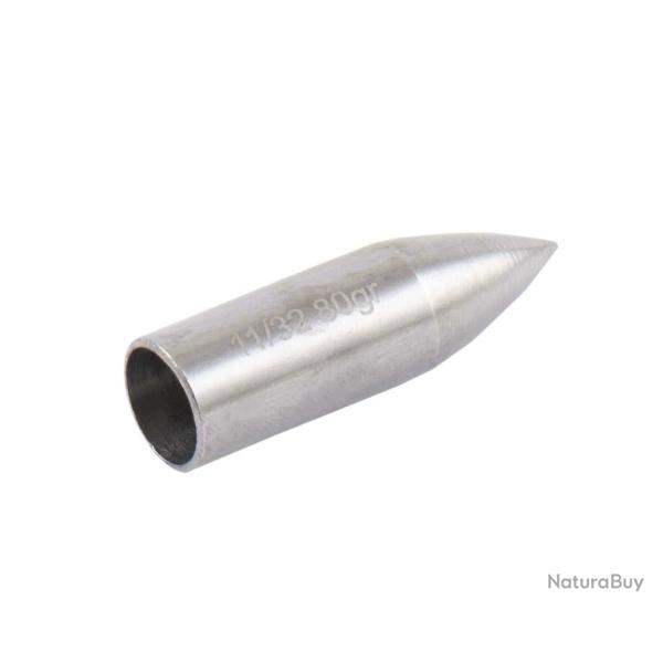 Pointes � coller pour fl�ches bois Buck Trail Bullet acier gain� 100gr x100