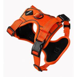 HARNAIS CONFORT POUR CHIEN ORANGE - XL - 