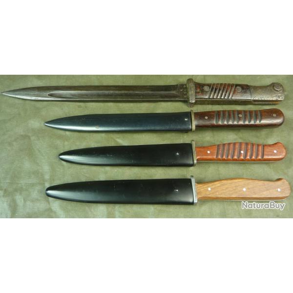 WW2 Couteau Allemand Ba�onnette Bajonett 84/98 44 cqh Grabendolch German bayonet knife