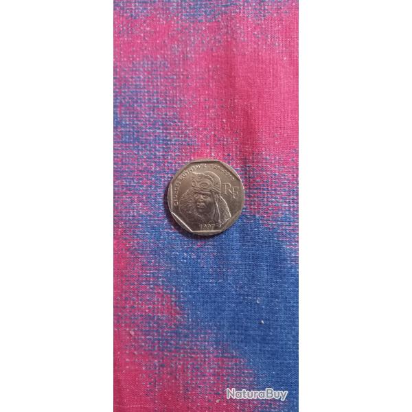 Vend piece 2 franc 1997 guynemer George pilote d'avion 1894 1917 piece commemo franc