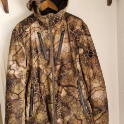 Veste chasse Silencieuse Imperm&eacute;able Chaude camouflage FURTIV 900 - SOLOGNAC