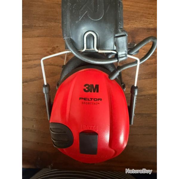 Coques rouge pour casque PELTOR sport tac