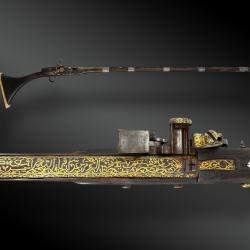 FUSIL &Agrave; SILEX DIT &laquo; MUKHALA &raquo; &Agrave; D&Eacute;COR DE DAMASQUINE D'OR