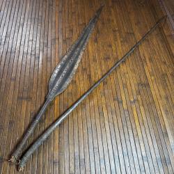 &Eacute;NORME LANCE TOUAR&Egrave;GUE - BUSHMAN AFRIQUE 1,3 KG - 194 cm