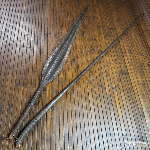 �NORME LANCE TOUAR�GUE - BUSHMAN AFRIQUE 1,3 KG - 194 cm