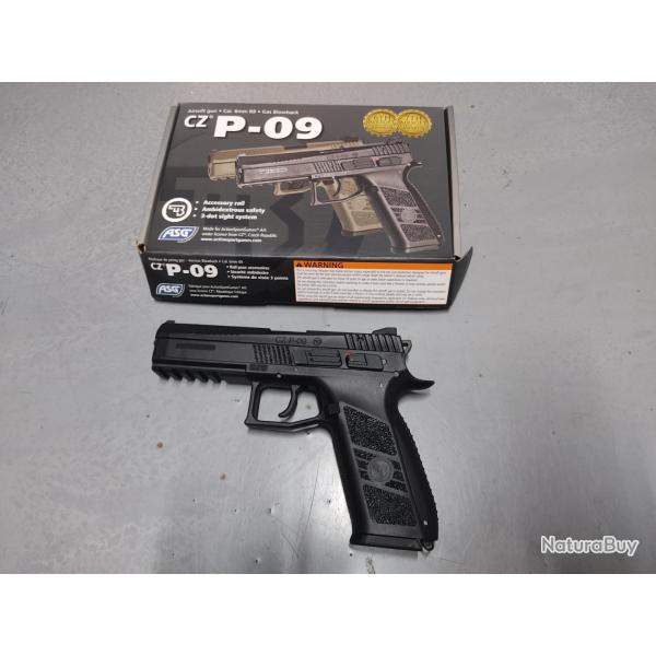 Pistolet CZ P-09 Gaz Blowback Noir (ASG)