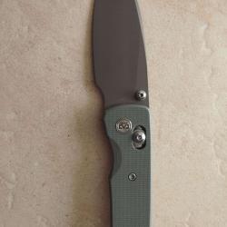 Miguron Knives Vakor Crossbar Lock Folding Knife 3.15" Dark Grey PVD 14c28n Blade Grey G10 Handle