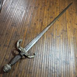 FORTE REPRODUCTION D'UNE &Eacute;P&Eacute;E DE COMBAT DU XVll &Eacute;ME si&egrave;cle