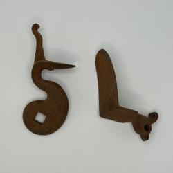 Fusil a silex France XVIII&eacute;- chien et batterie du type 1717