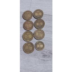Vend lot 8 piece bon pour 2 franc 1 piece 1 franc commerce industriel