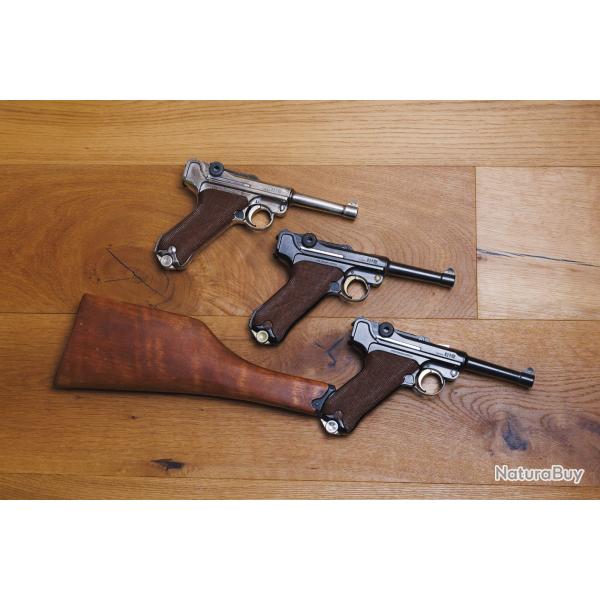 Lot 3 Luger P08 Tanaka 1st generation + crosse