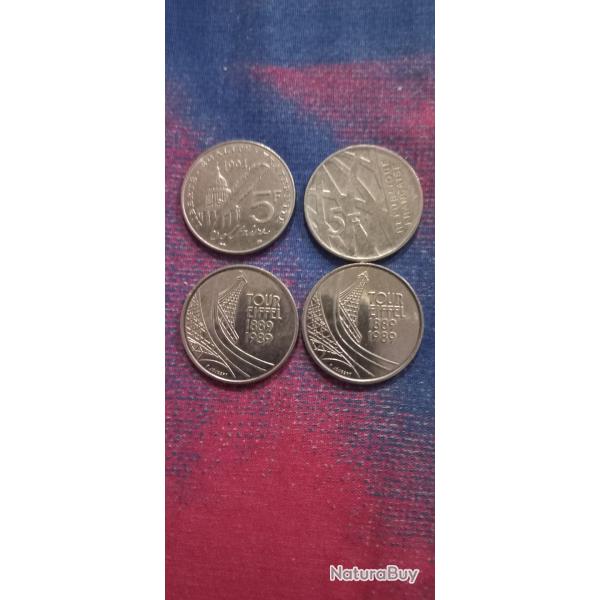 Vend lot 4 piece 5 franc collection