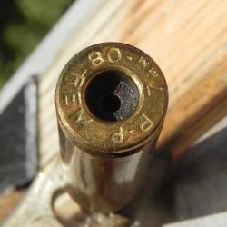 etuis vide de cartouche de chasse desamorc&eacute; de 7mm08 remington tir&eacute; une fois