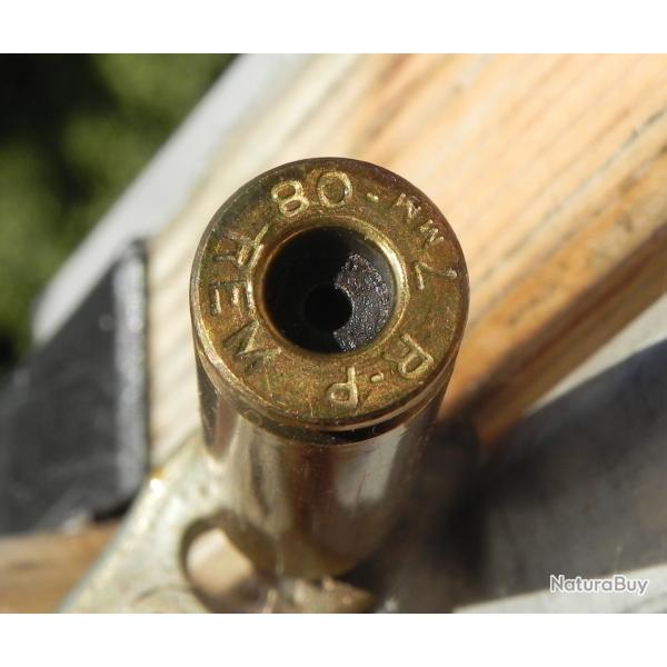 etuis vide de cartouche de chasse desamorc� de 7mm08 remington tir� une fois