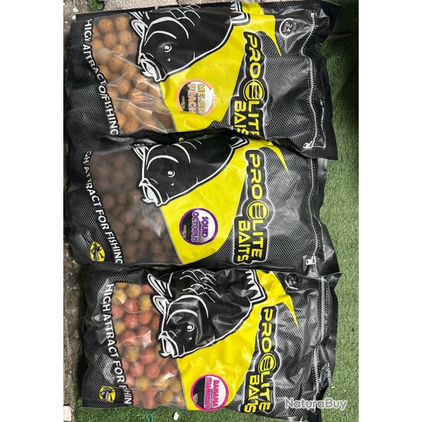 Op 1 � lot de 10,5kg de Bouillettes pro �lite baits 24mm lot 45
