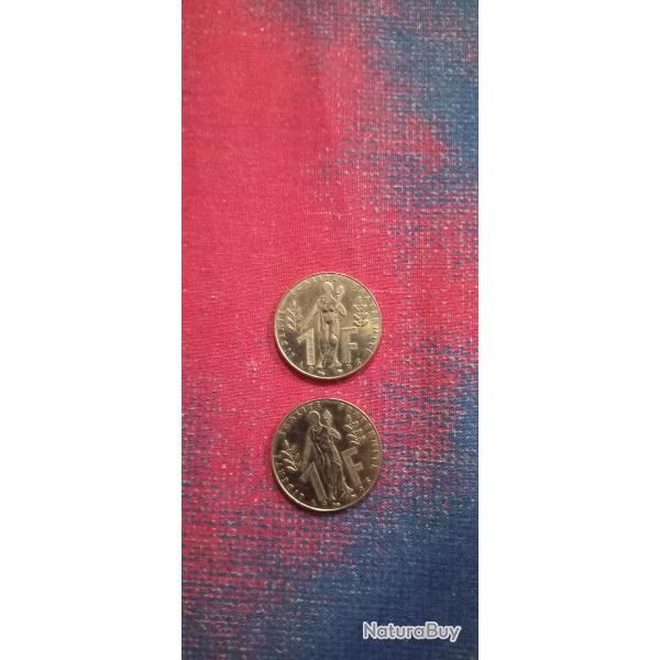 Vend 2 piece 1 franc 1996