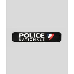 Flap Gomme "POLICE NATIONALE" Velcro 25&times;7 cm - GK Noir