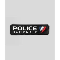 Flap Gomme "POLICE NATIONALE" Velcro 11&times;3 cm - GK Noir