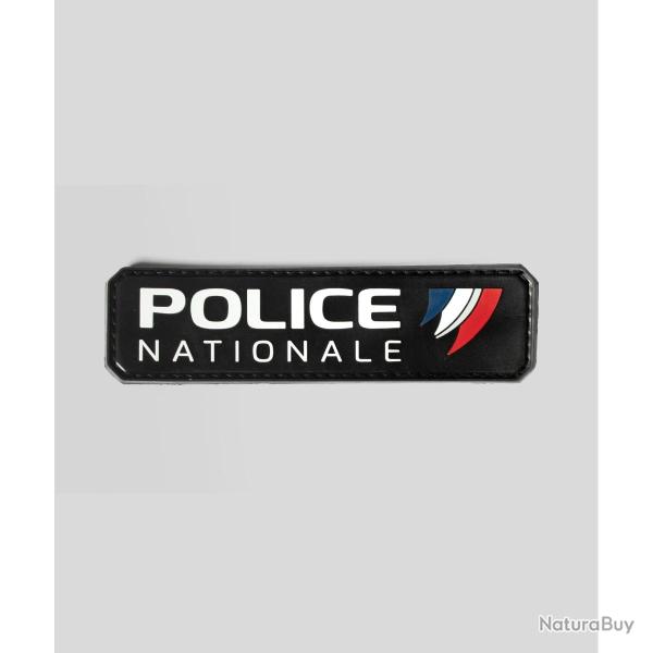 Flap Gomme "POLICE NATIONALE" Velcro 11�3 cm - GK Noir