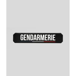 Flap Gomme "GENDARMERIE" Velcro 25x7cm - GK Noir