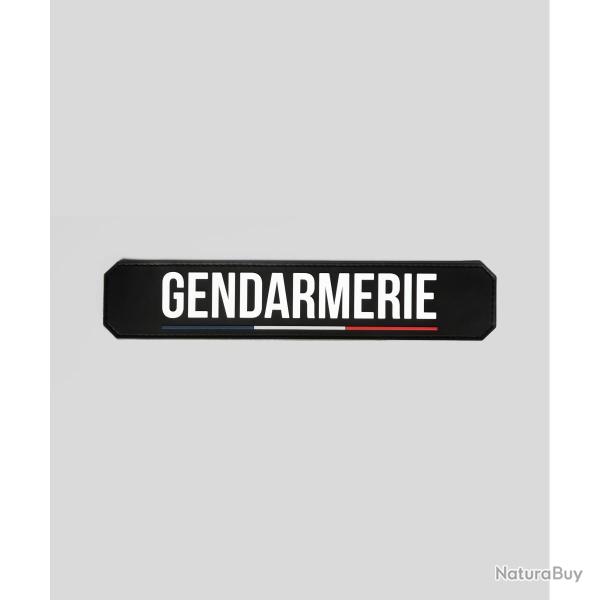 Flap Gomme "GENDARMERIE" Velcro 25x7cm - GK Noir
