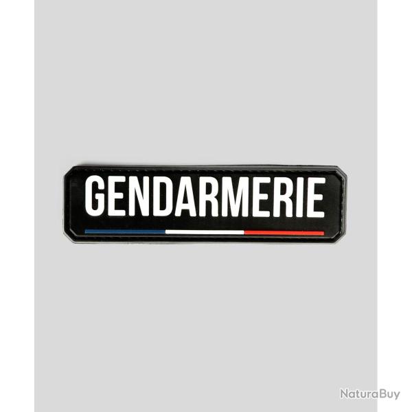 Flap Gomme "GENDARMERIE" Velcro 11x3cm - GK Noir