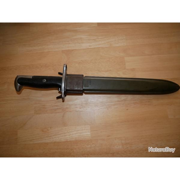 Ba�onnette de GARAND M1 mod�le raccourci PAL 1942 dans son jus de d�couverte