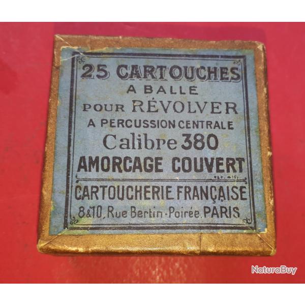 Boite compl�te 25 Cartouches 380 Cartoucherie Fran�aise � Amor�age couvert Ref. 416
