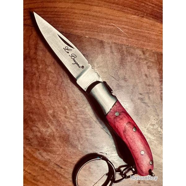 Couteau pliant Porte clef Le Bougna - Bois color� - Ench�re 1.00 �