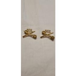 Crest 501 compagnie,  Insigne de col US WW2