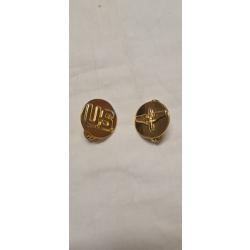 Paire de Crest troupe AVIATION + US  Insigne de col US WW2