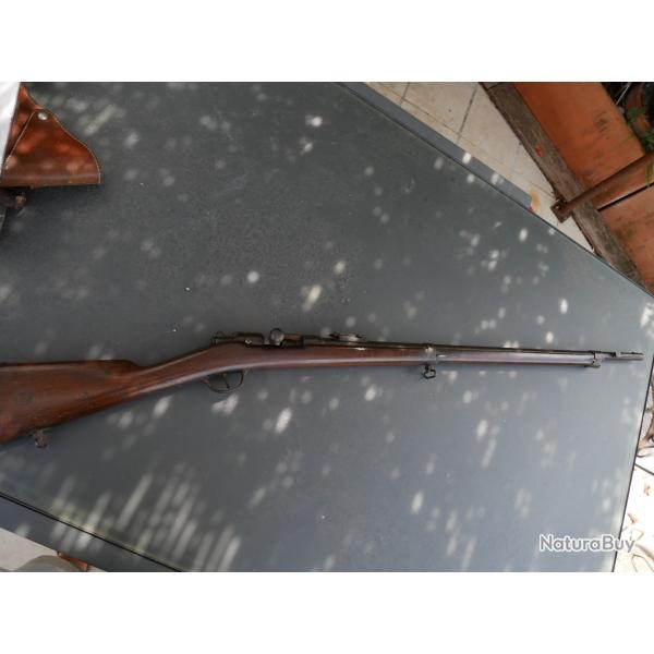 Fusil GRAS 1866/74 avec de tr�s beaux marquages, malheureusement le canon � �t� d�ray�