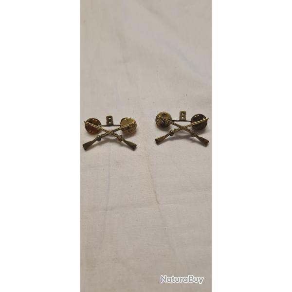 Crest 8 infantry  Insigne de col US WW2