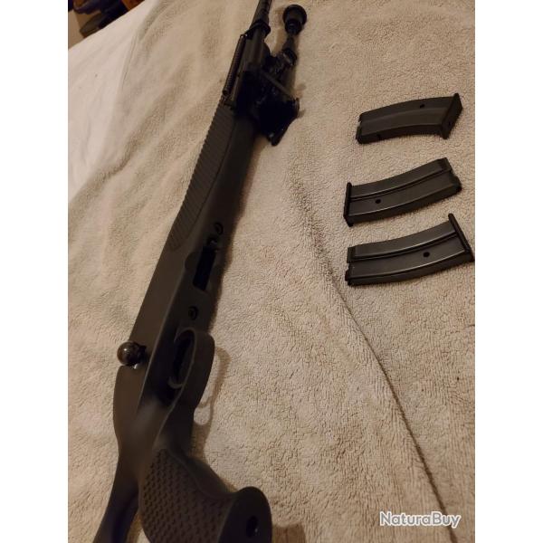 Carabine 22lr BO Manufacture avec 3 chargeur + bipied !filetage 1.2x20