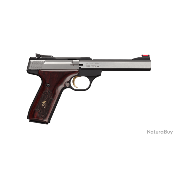 PISTOLET BROWNING BUCK MARK MEDALLION STAINLESS .22 LR - CANON 5"5 - 10 COUPS