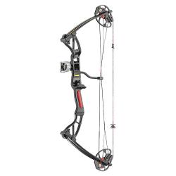 Arc &agrave; poulies EK Archery Rex RH Noir 15-55 lbs