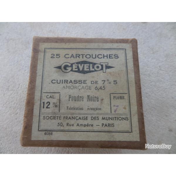 anciennes cartouches 12 mm poudre noire
